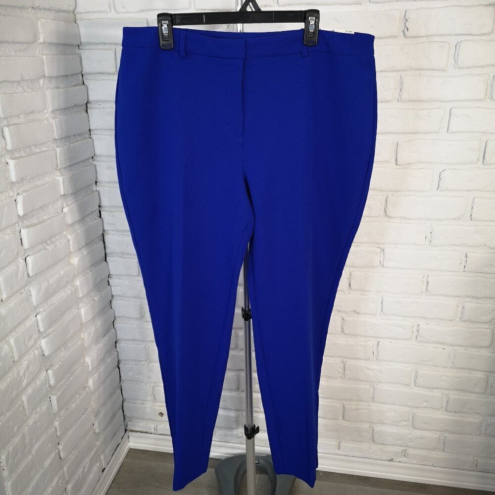 NWT Le Chateau Ladies Size16 Cobalt Blue Tapered Leg Made in Canada Sydney Pants